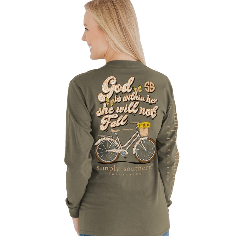 SALE Simply Southern God Not Fall Bike Long Sleeve T-Shirt