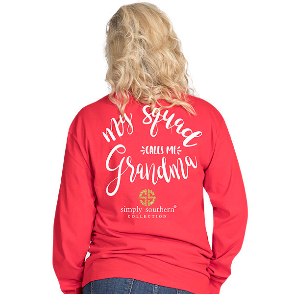 Simply Southern Preppy My Squad Grandma Long Sleeve T-Shirt