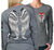 Country Life Outfitters Wings Guns Vintage Gray Long Sleeve Bright T Shirt - SimplyCuteTees
