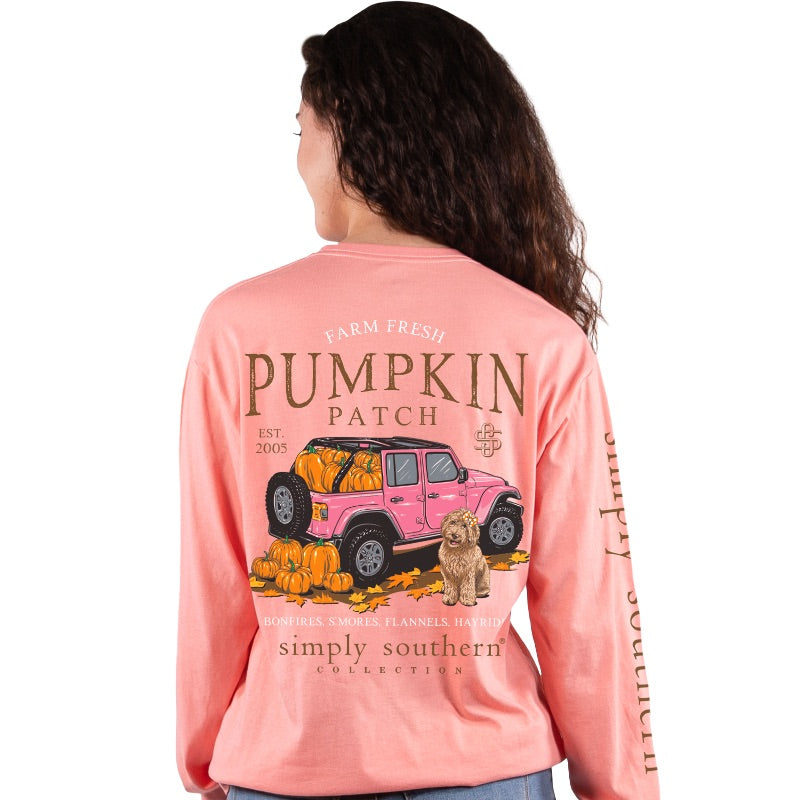 Simply Southern Hayride Pumpkin Patch Long Sleeve T-Shirt