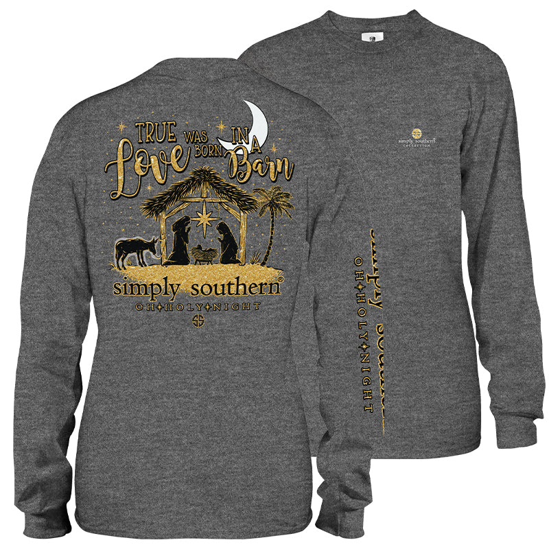SALE Simply Southern True Love Holy Night Holiday Long Sleeve T-Shirt
