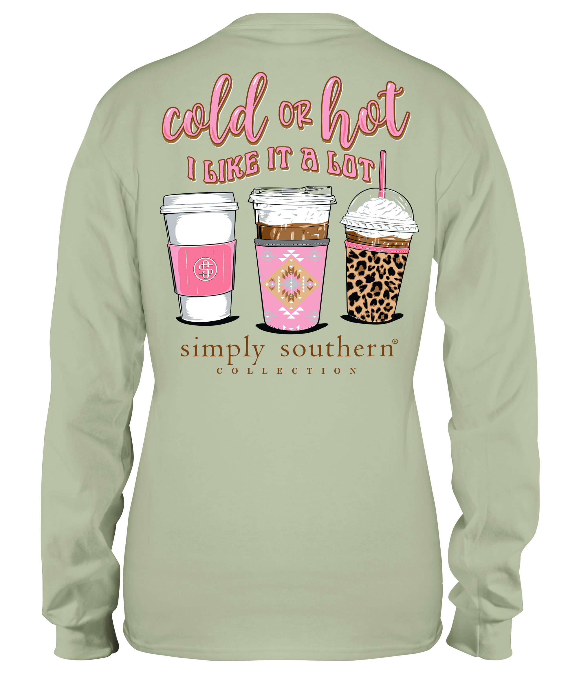 Simply Southern Cold Or Hot Latte Coffee Long Sleeve T-Shirt