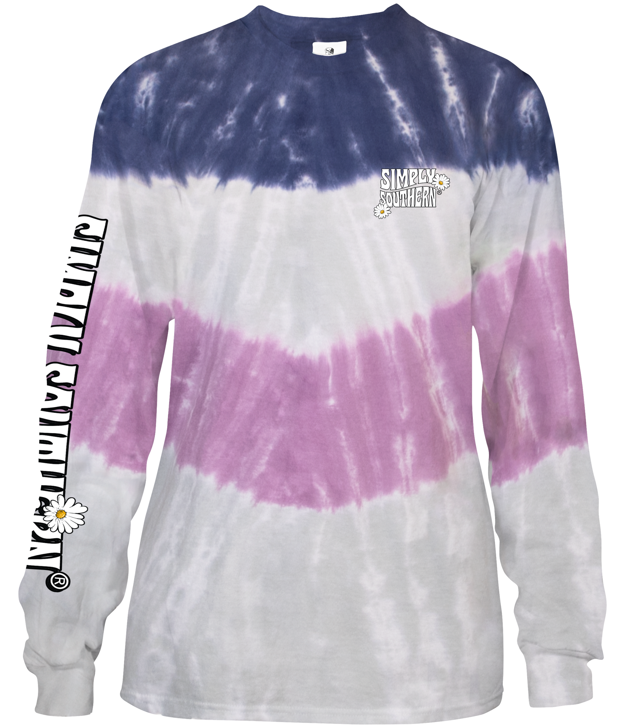 SALE Simply Southern Imperfect Leopard Lips Tie Dye Long Sleeve T-Shirt