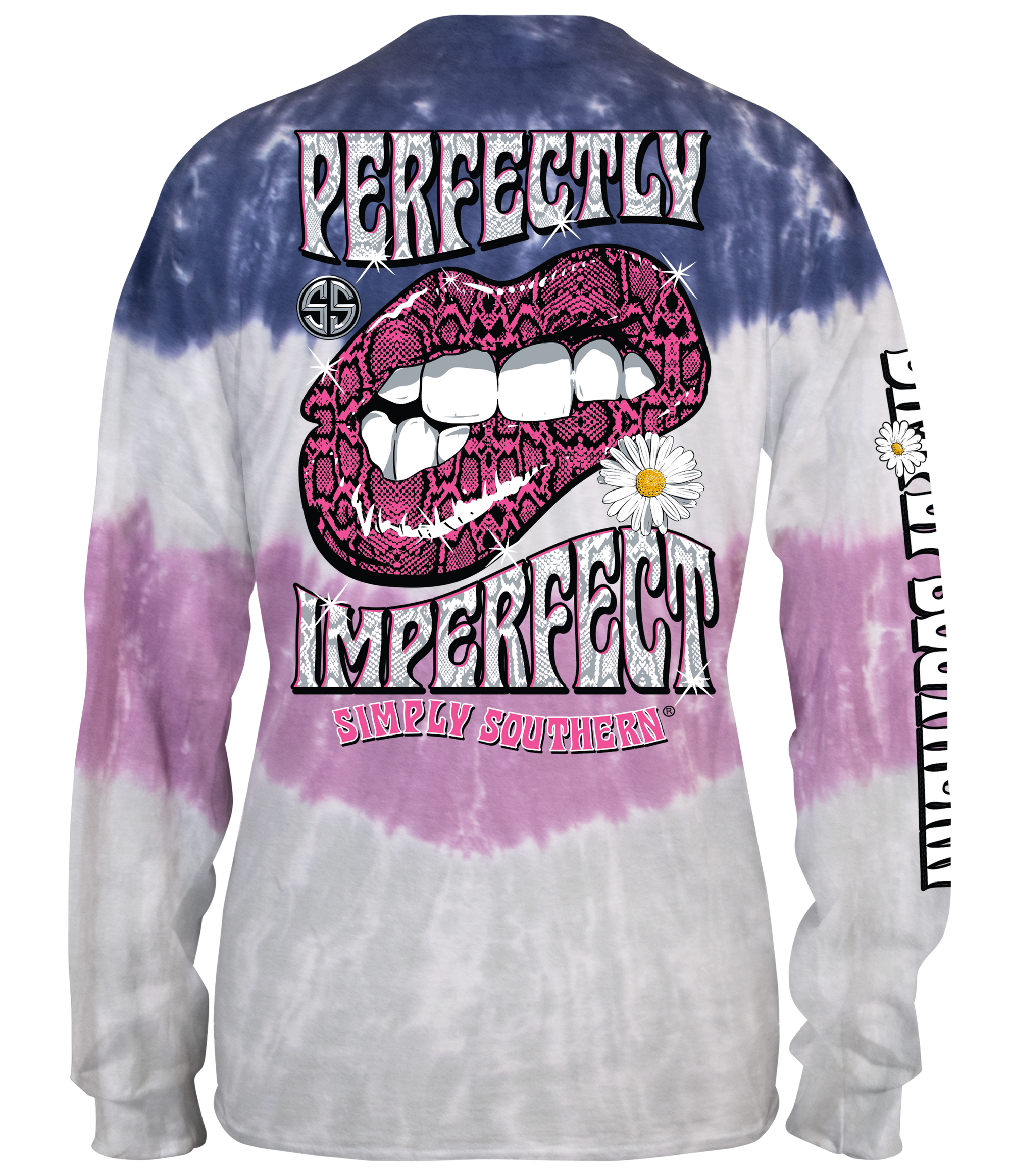 SALE Simply Southern Imperfect Leopard Lips Tie Dye Long Sleeve T-Shirt