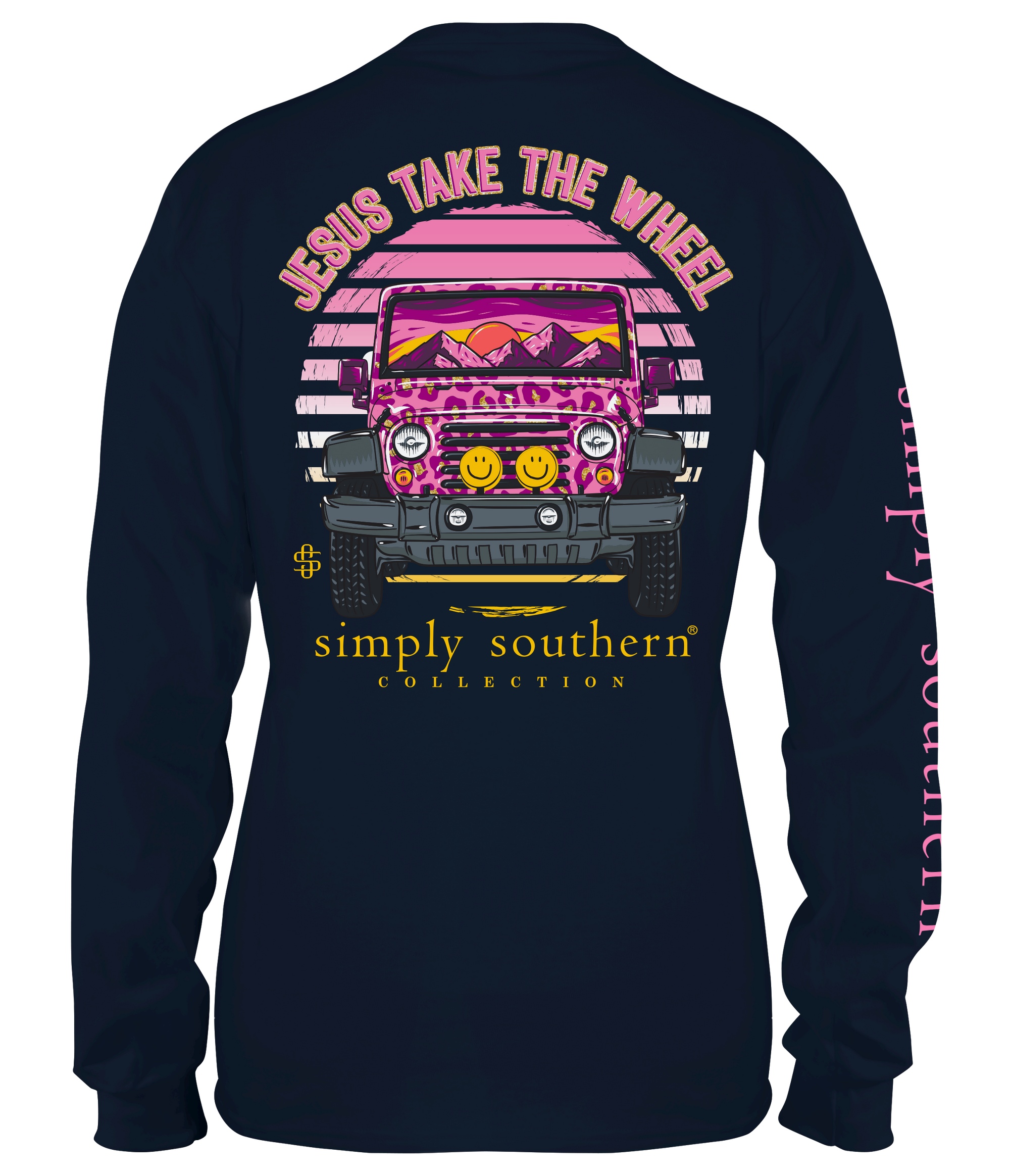 SALE Simply Southern Jesus Take The Wheel Long Sleeve T-Shirt
