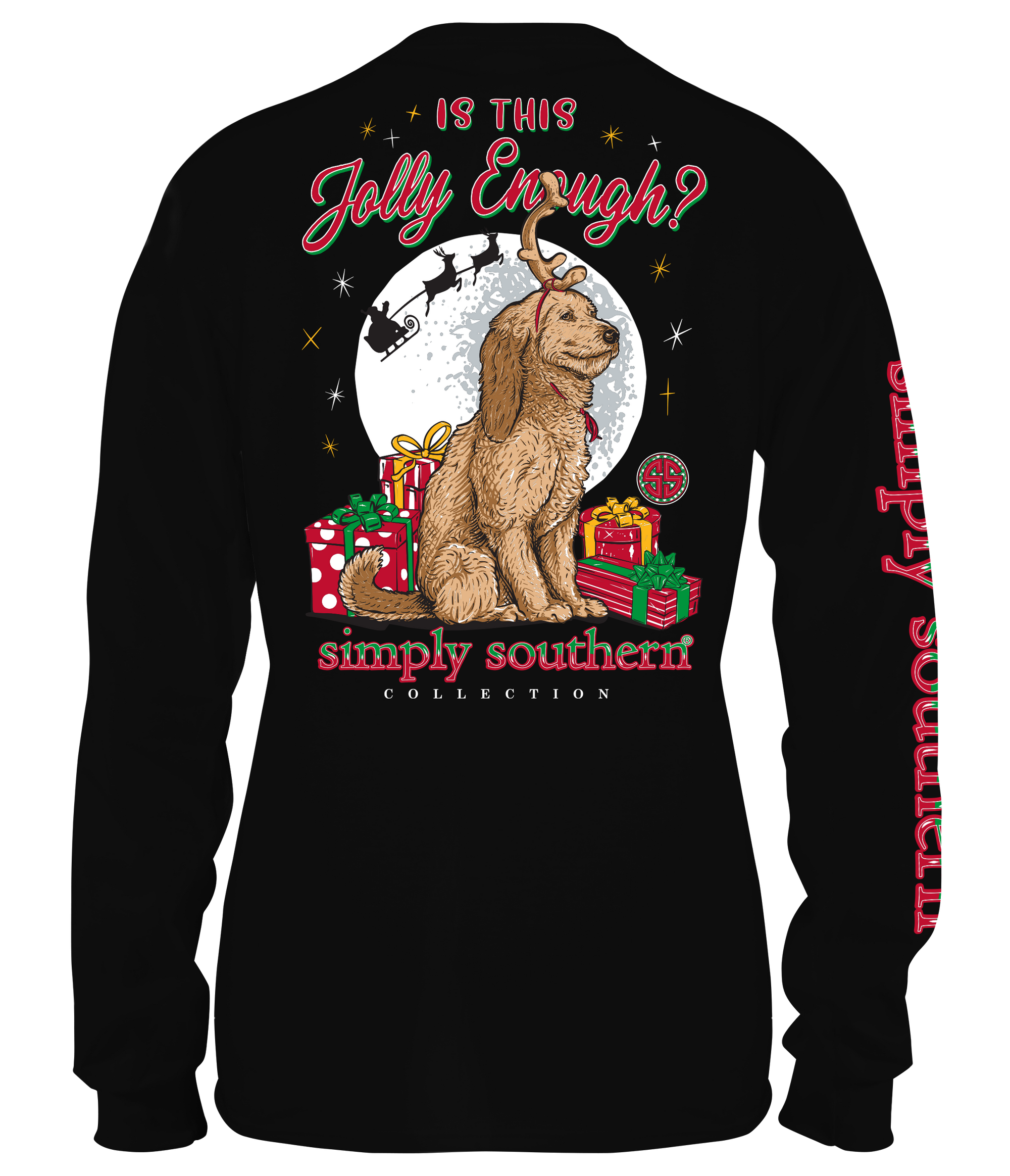Simply Southern Jolly Dog Holiday Long Sleeve T-Shirt