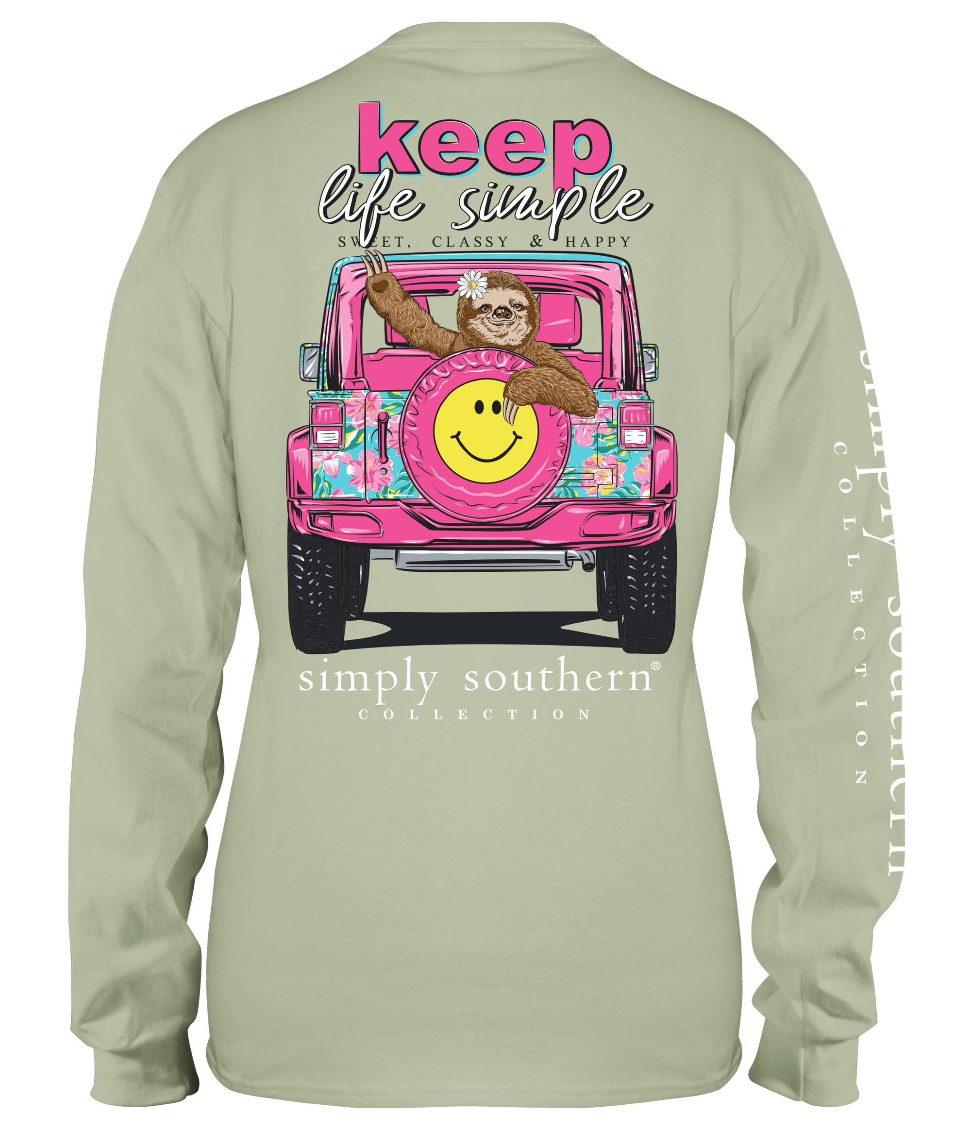 SALE Simply Southern Keep Life Simple Sloth Long Sleeve T-Shirt
