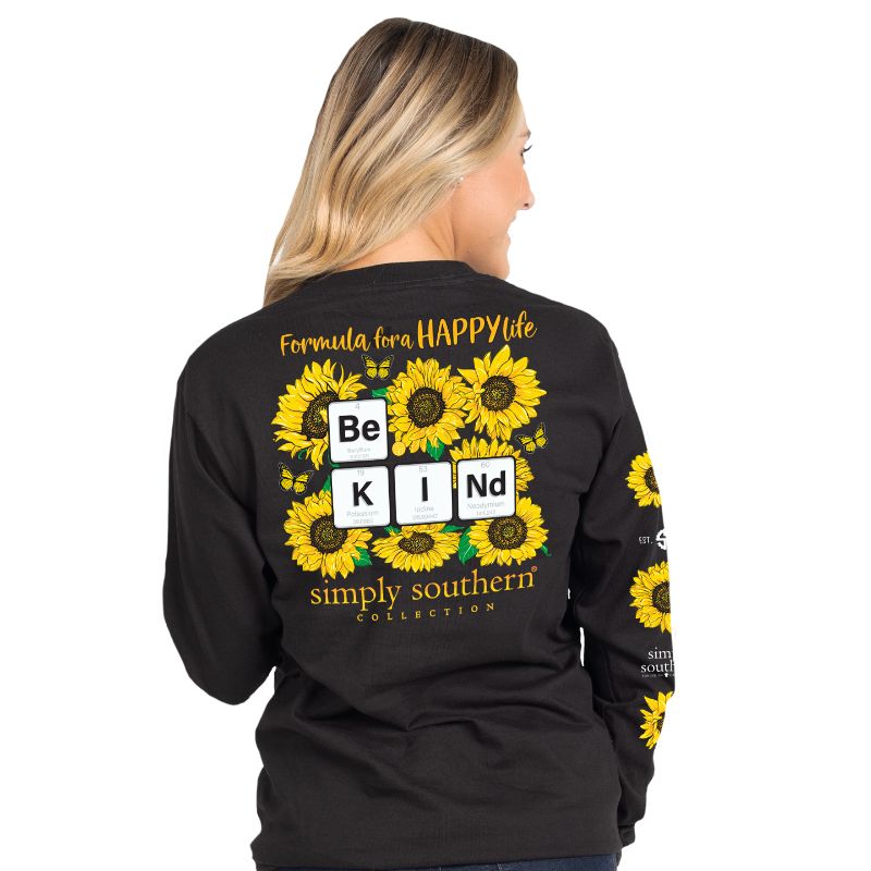 SALE Simply Southern Preppy Be Kind Sunflower Long Sleeve T-Shirt