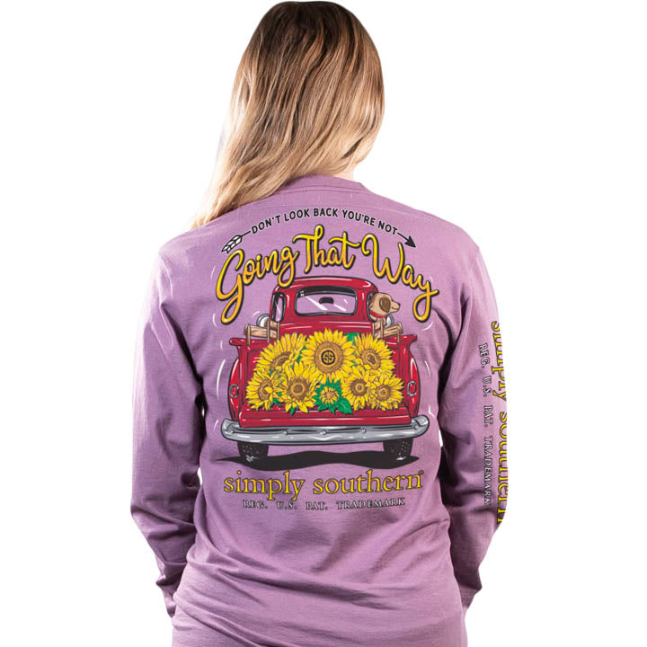 SALE Simply Southern Preppy Look Sunflower Truck Long Sleeve T-Shirt