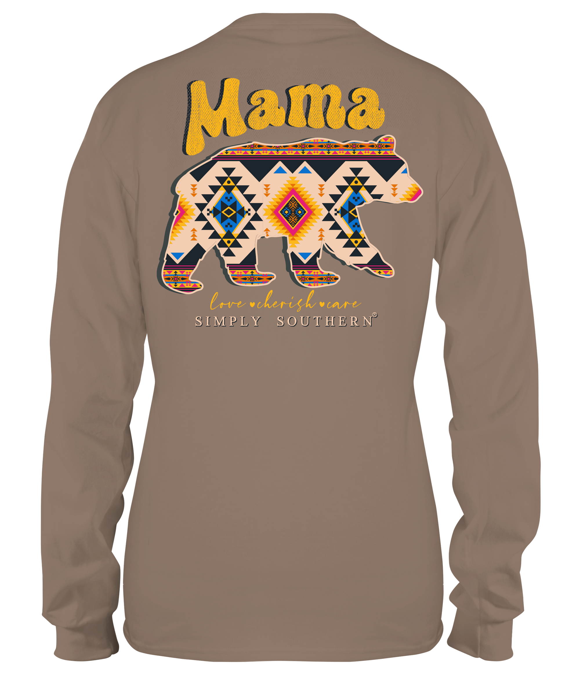 SALE Simply Southern Aztec Mama Bear Long Sleeve T-Shirt