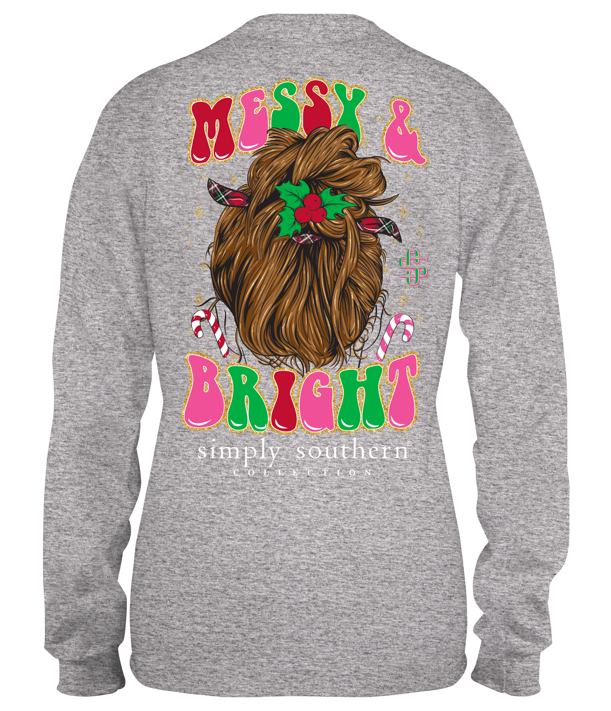 Simply Southern Messy & Bright Holiday Long Sleeve T-Shirt
