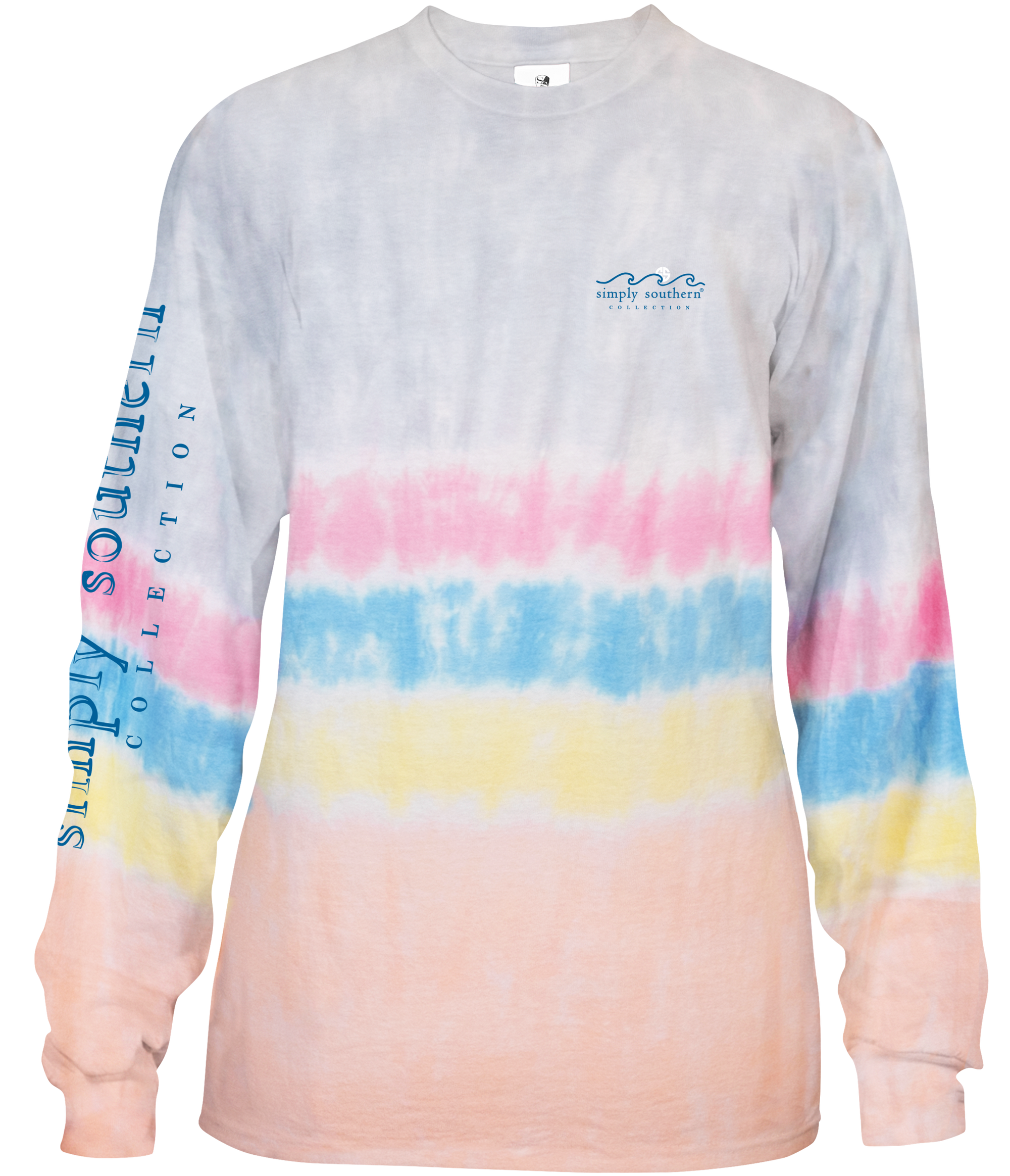 SALE Simply Southern Mightier Than The Sea Tie Dye Long Sleeve T-Shirt