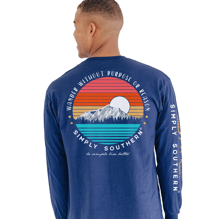 SALE Simply Southern Wander Mountains Long Sleeve Unisex T-Shirt