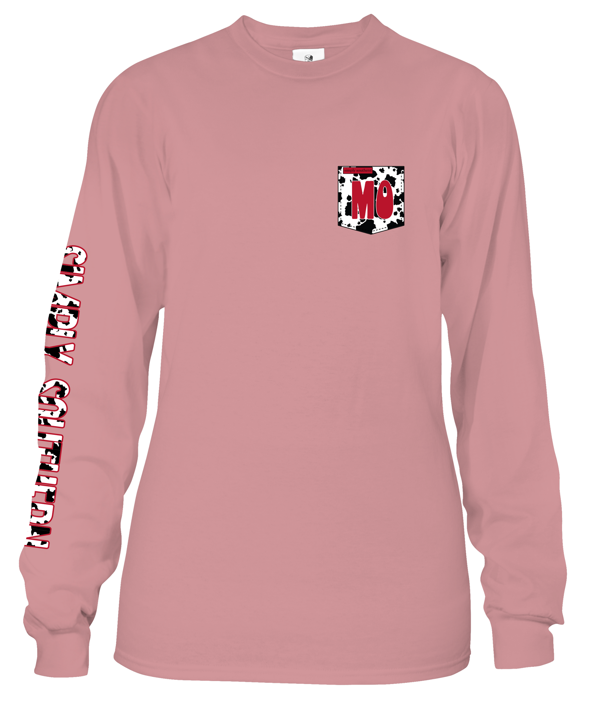 Simply Southern Missouri Girl Cow Print Long Sleeve T-Shirt