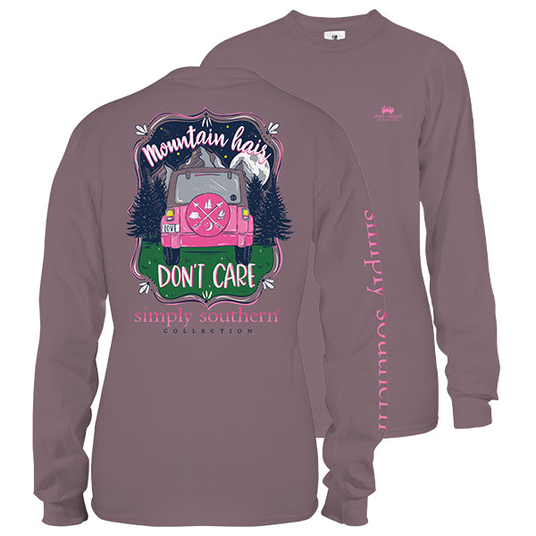 SALE Simply Southern Preppy Mountain Hair Long Sleeve T-Shirt