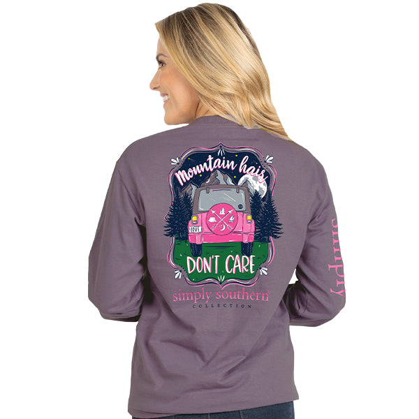 SALE Simply Southern Preppy Mountain Hair Long Sleeve T-Shirt