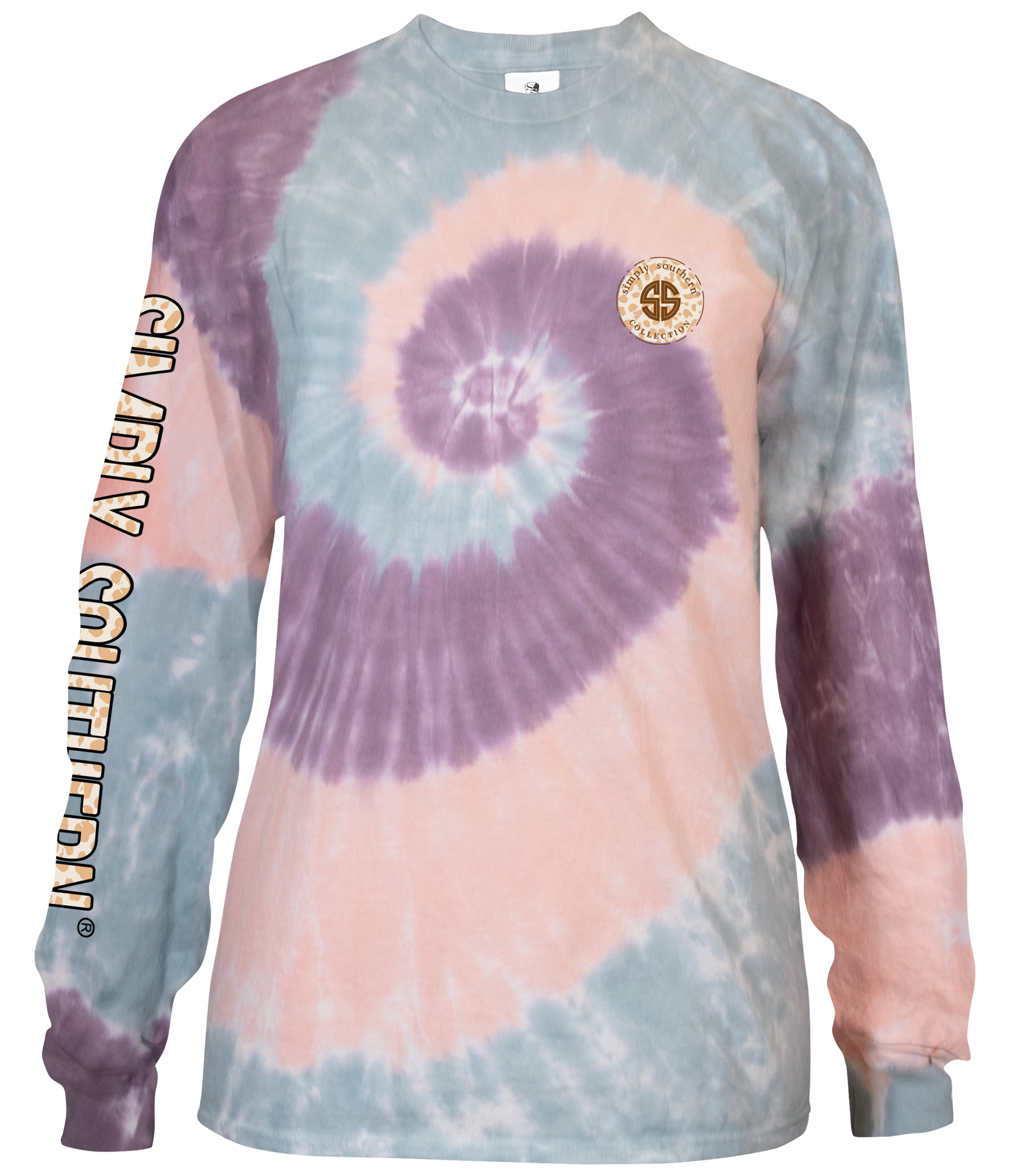 SALE Simply Southern My Life Isn&#39;t A Mess Sloth Tie Dye Long Sleeve T-Shirt