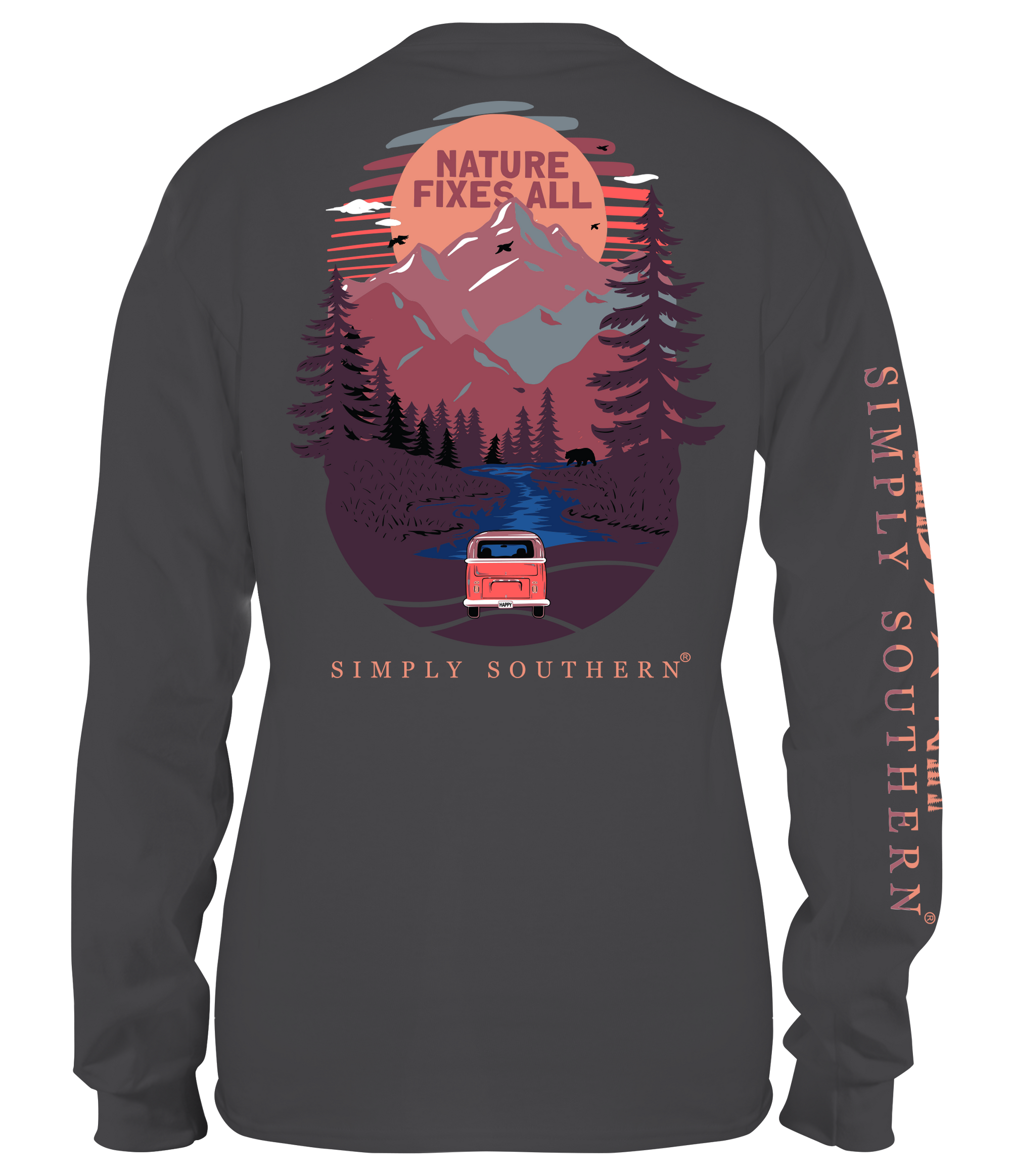 SALE Simply Southern Preppy Nature Fixes All Mountains Long Sleeve T-Shirt