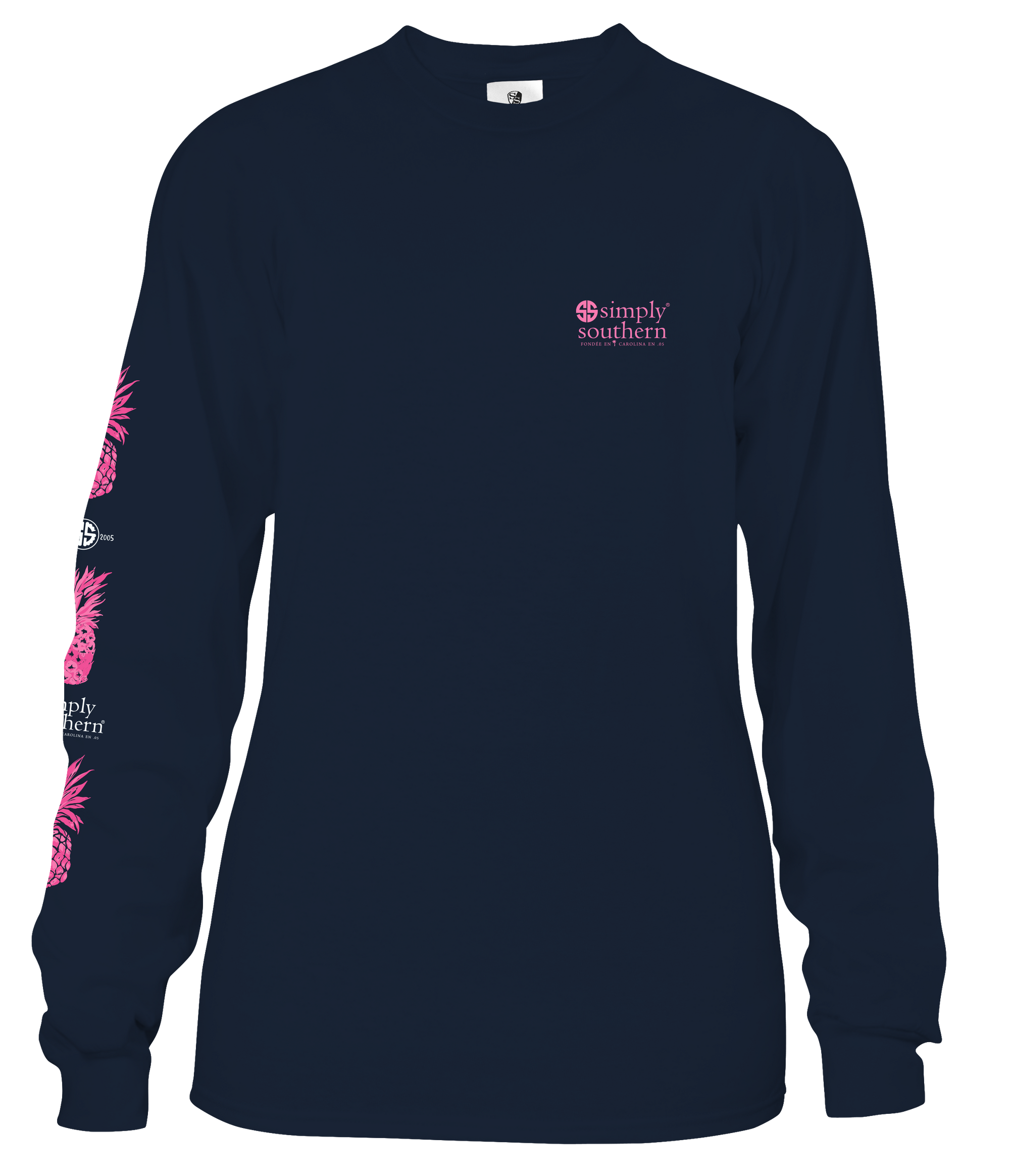 SALE Simply Southern Preppy Be Nice Pineapple Long Sleeve T-Shirt