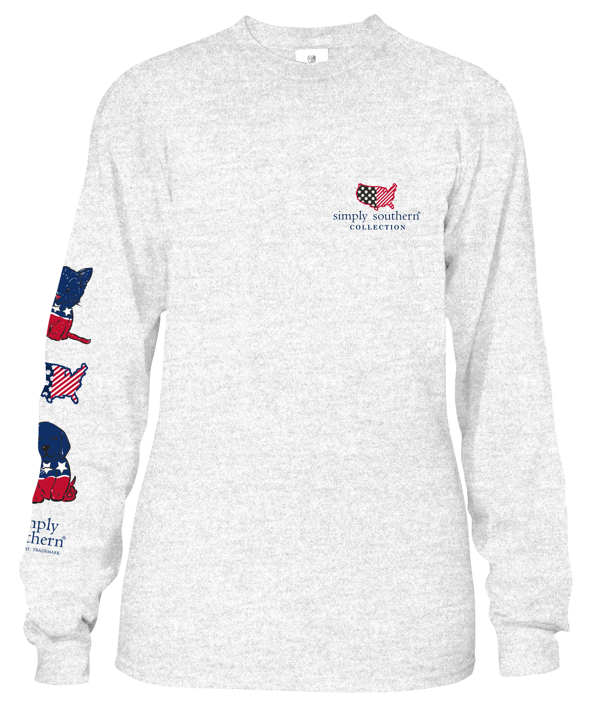 SALE Simply Southern Vote Paws USA Long Sleeve T-Shirt