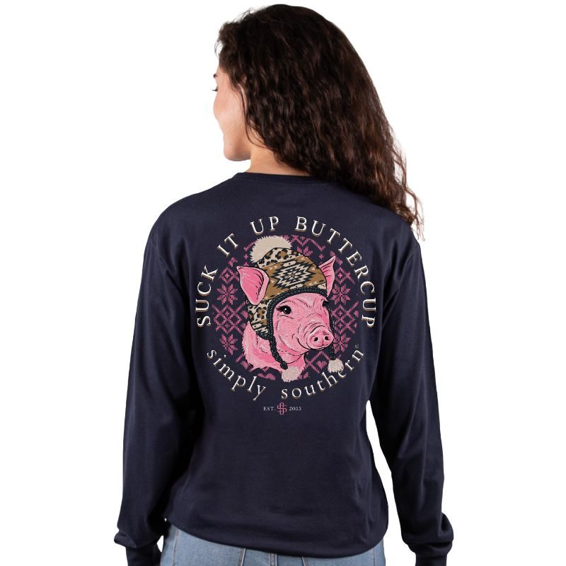 SALE Simply Southern Buttercup Pig Long Sleeve T-Shirt