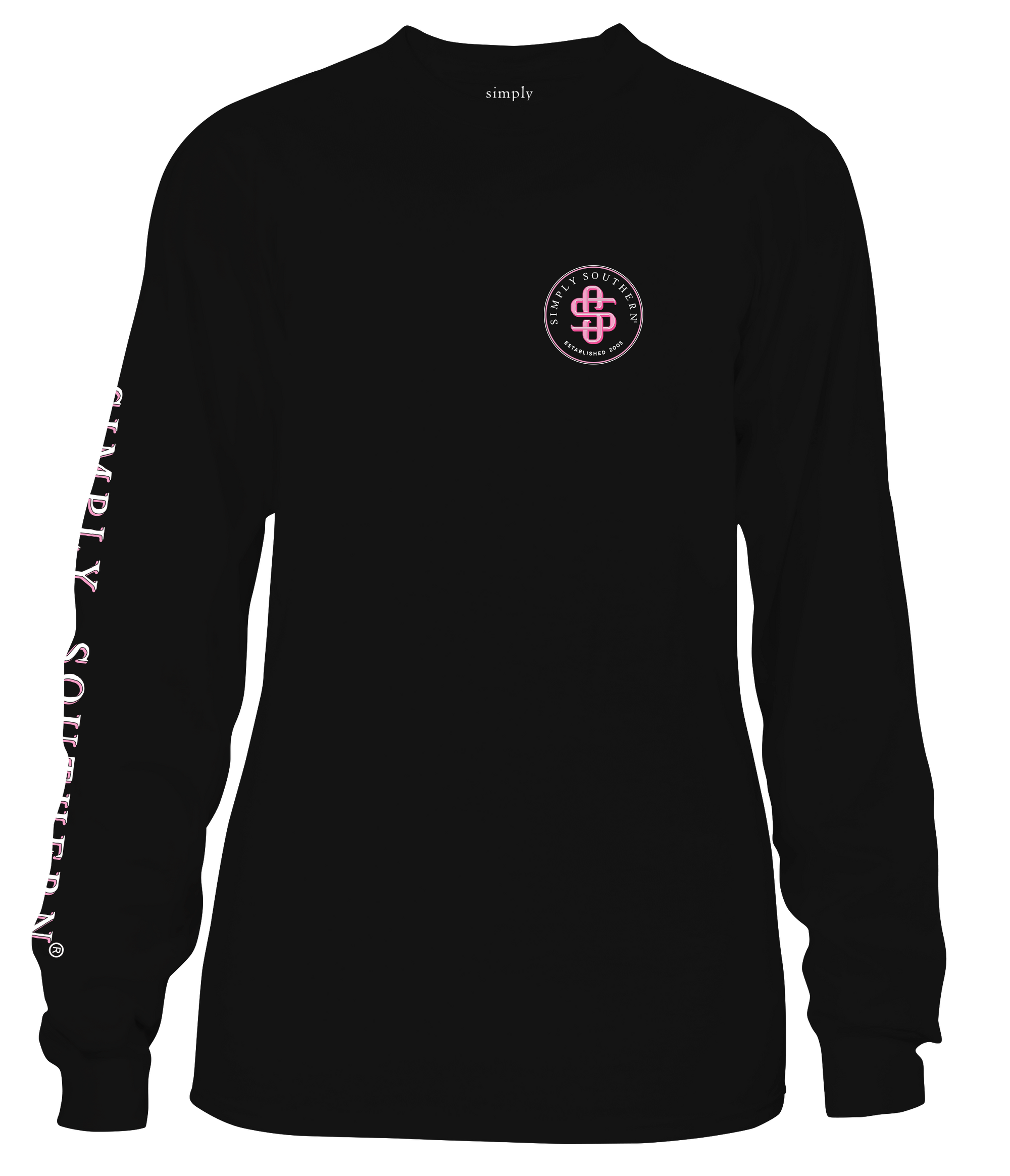 SALE Simply Southern Pink Ribbon Cure Cancer Long Sleeve T-Shirt
