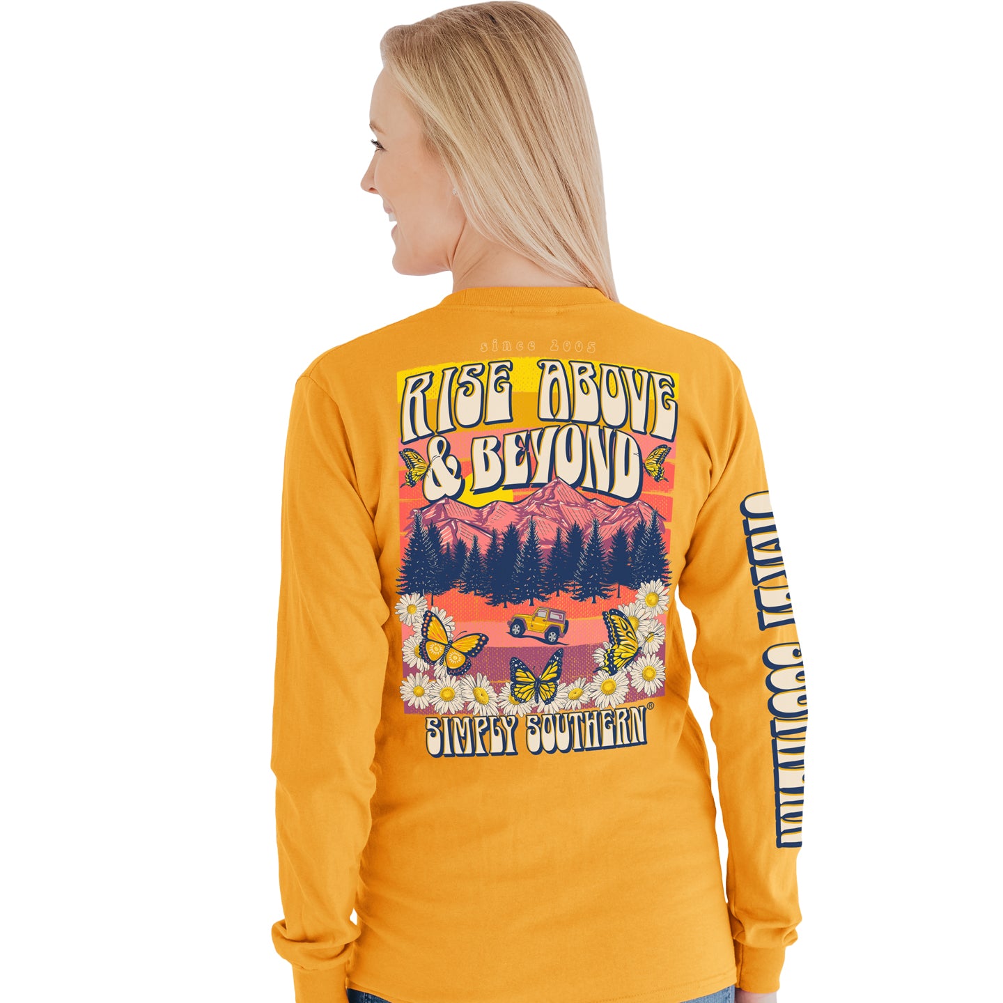 SALE Simply Southern Preppy Rise Above Mountains Long Sleeve T-Shirt