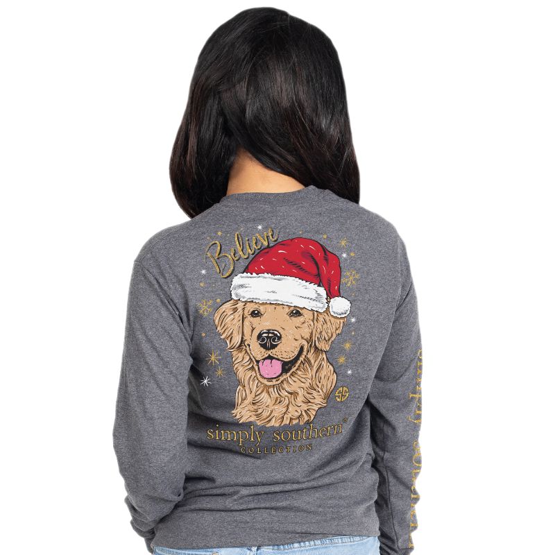 SALE Simply Southern Santa Dog Holiday Long Sleeve T-Shirt