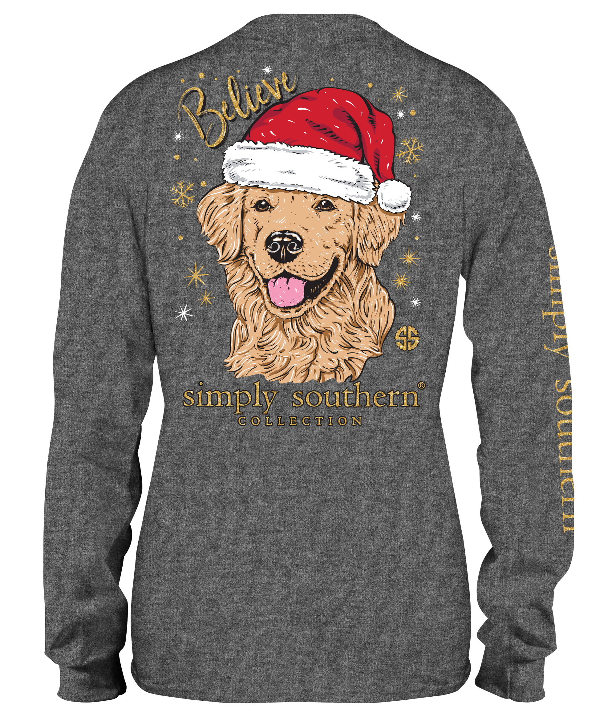 SALE Simply Southern Santa Dog Holiday Long Sleeve T-Shirt