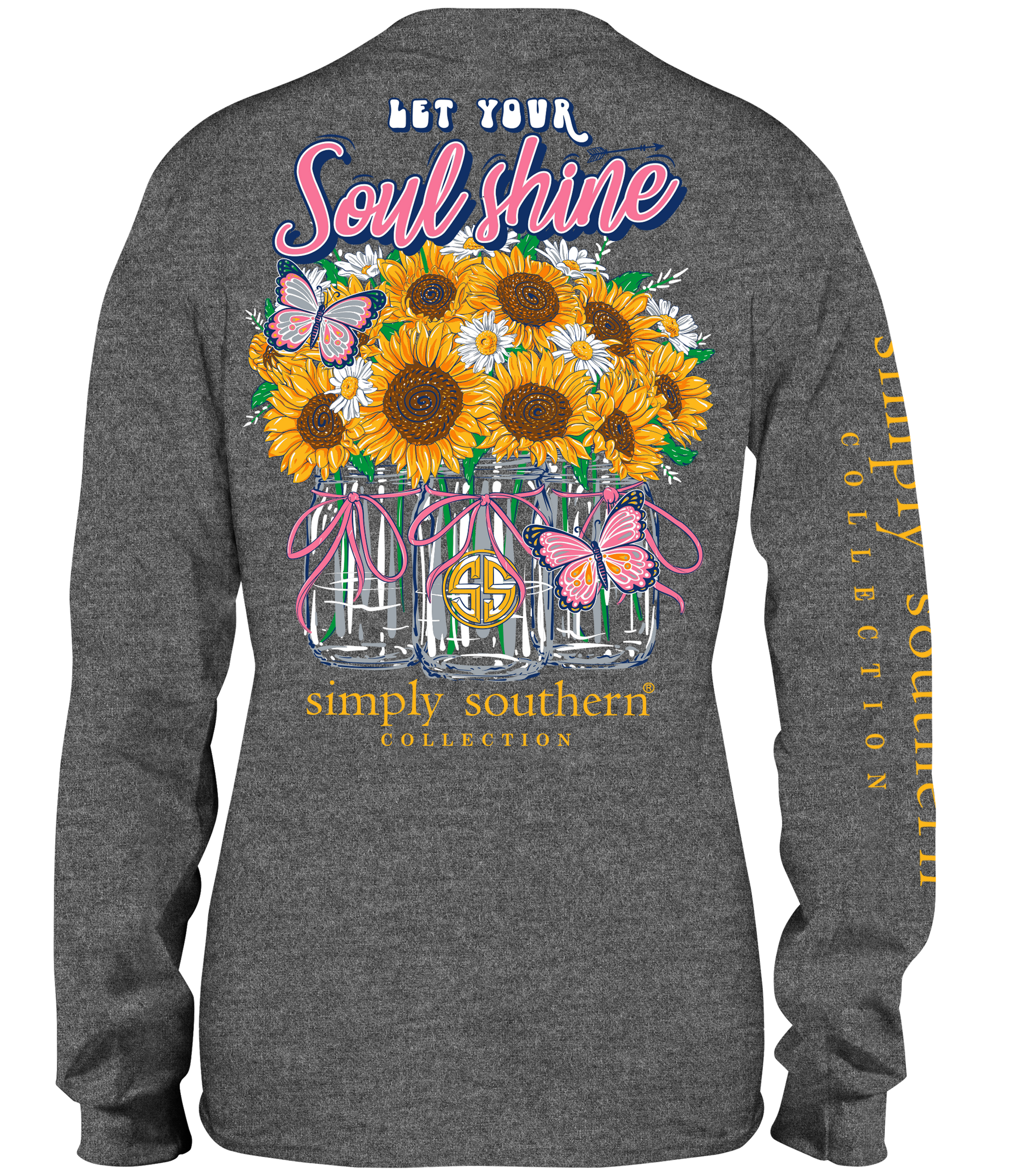 SALE Simply Southern Preppy Soul Shine Sunflower Long Sleeve T-Shirt