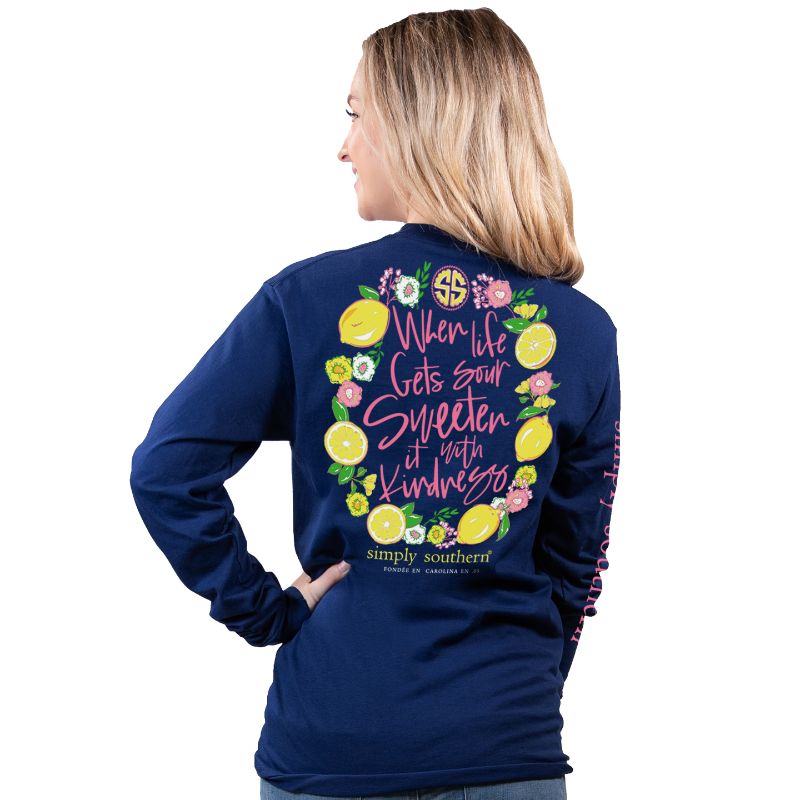 SALE Simply Southern Sour Sweeten It With Kindness Long Sleeve T-Shirt