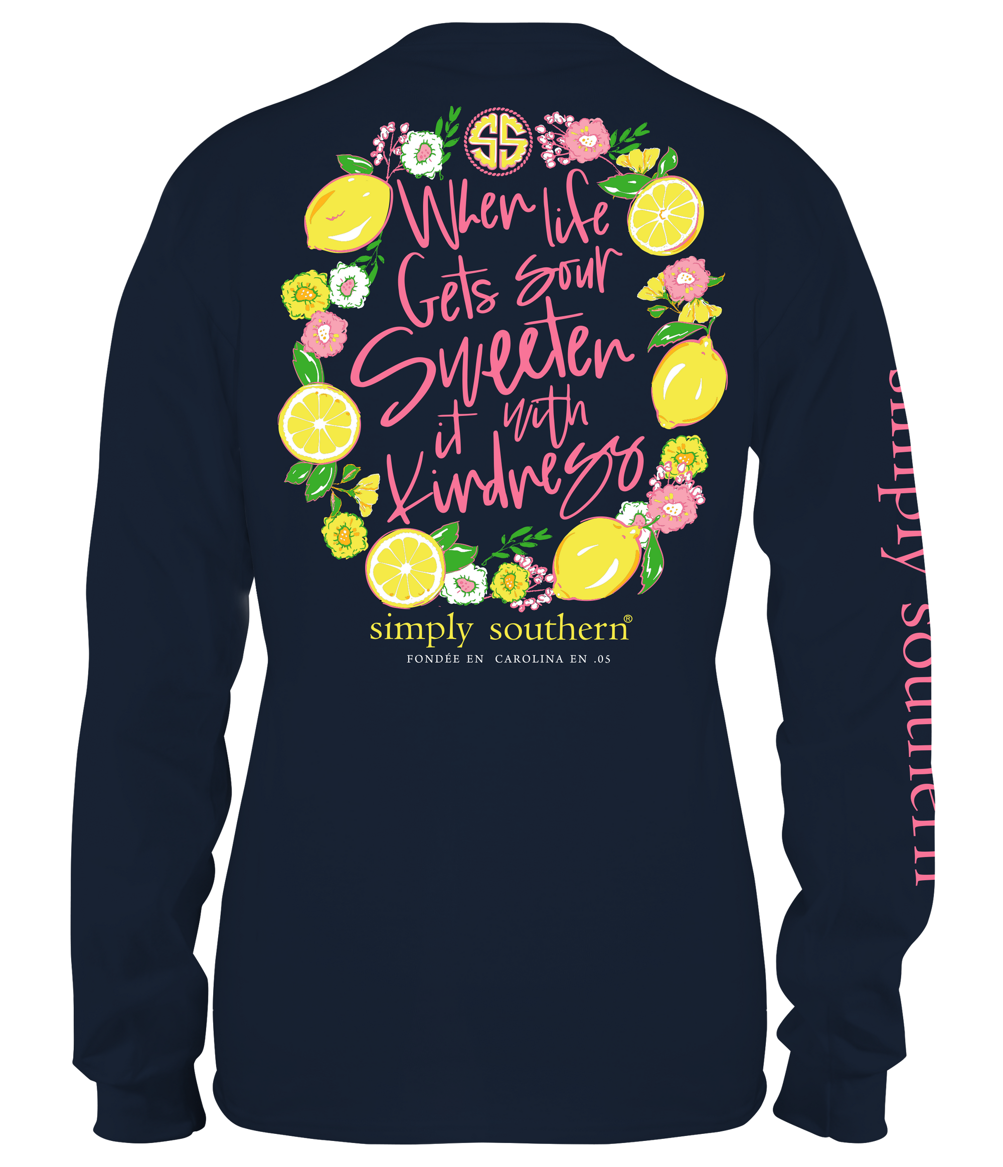 SALE Simply Southern Sour Sweeten It With Kindness Long Sleeve T-Shirt