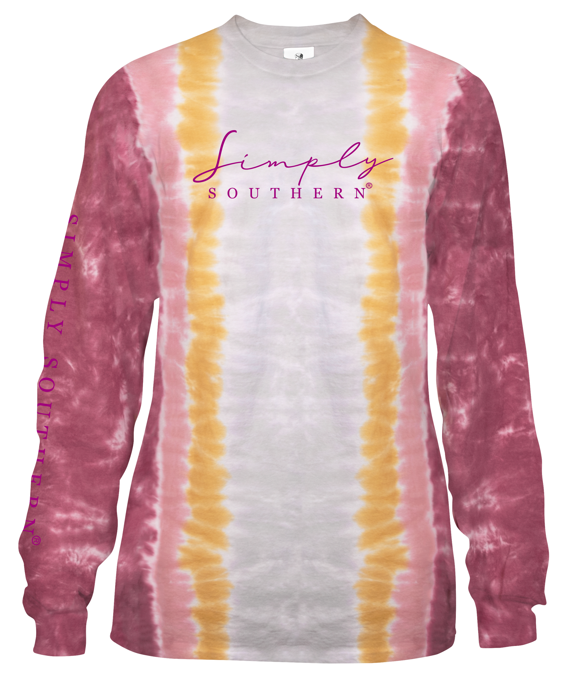 SALE Simply Southern Mountains Night Stars Tie Dye Long Sleeve T-Shirt