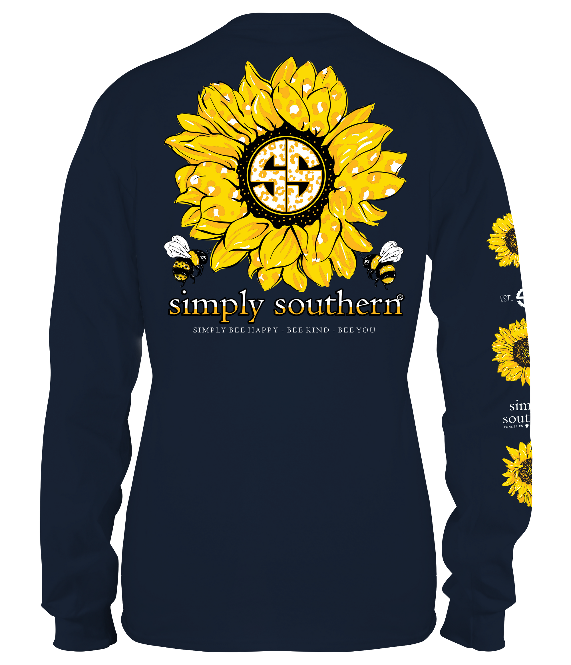 SALE Simply Southern Preppy Bee Sunflower Long Sleeve T-Shirt