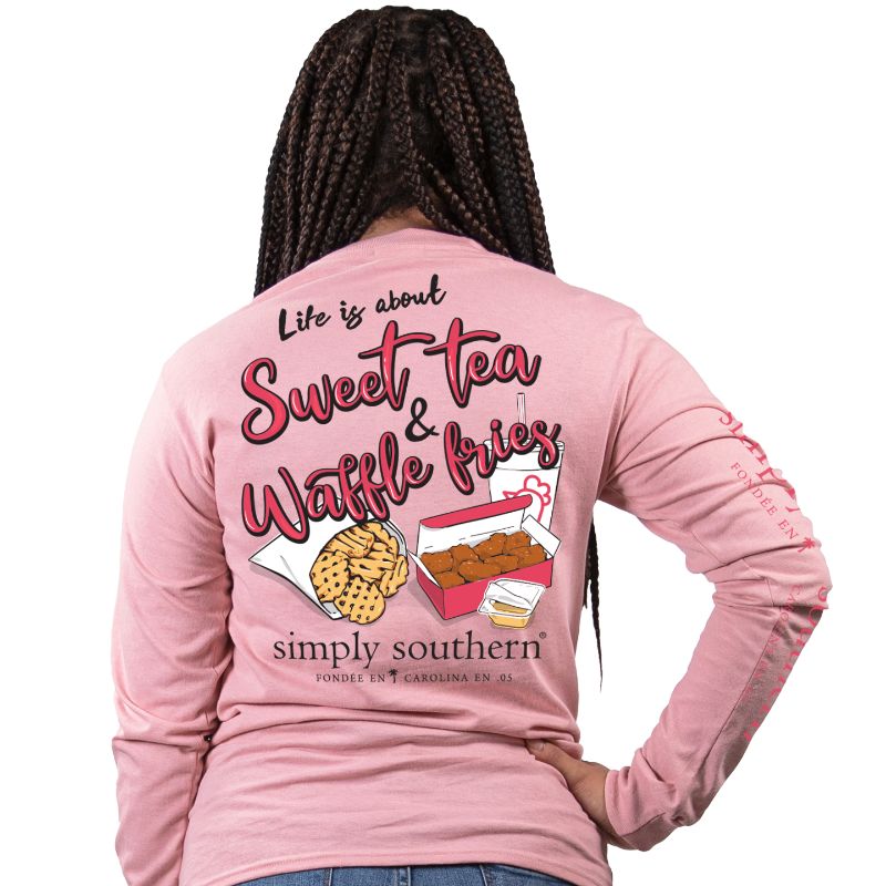 Simply Southern Sweet Tea & Waffle Fries Long Sleeve T-Shirt