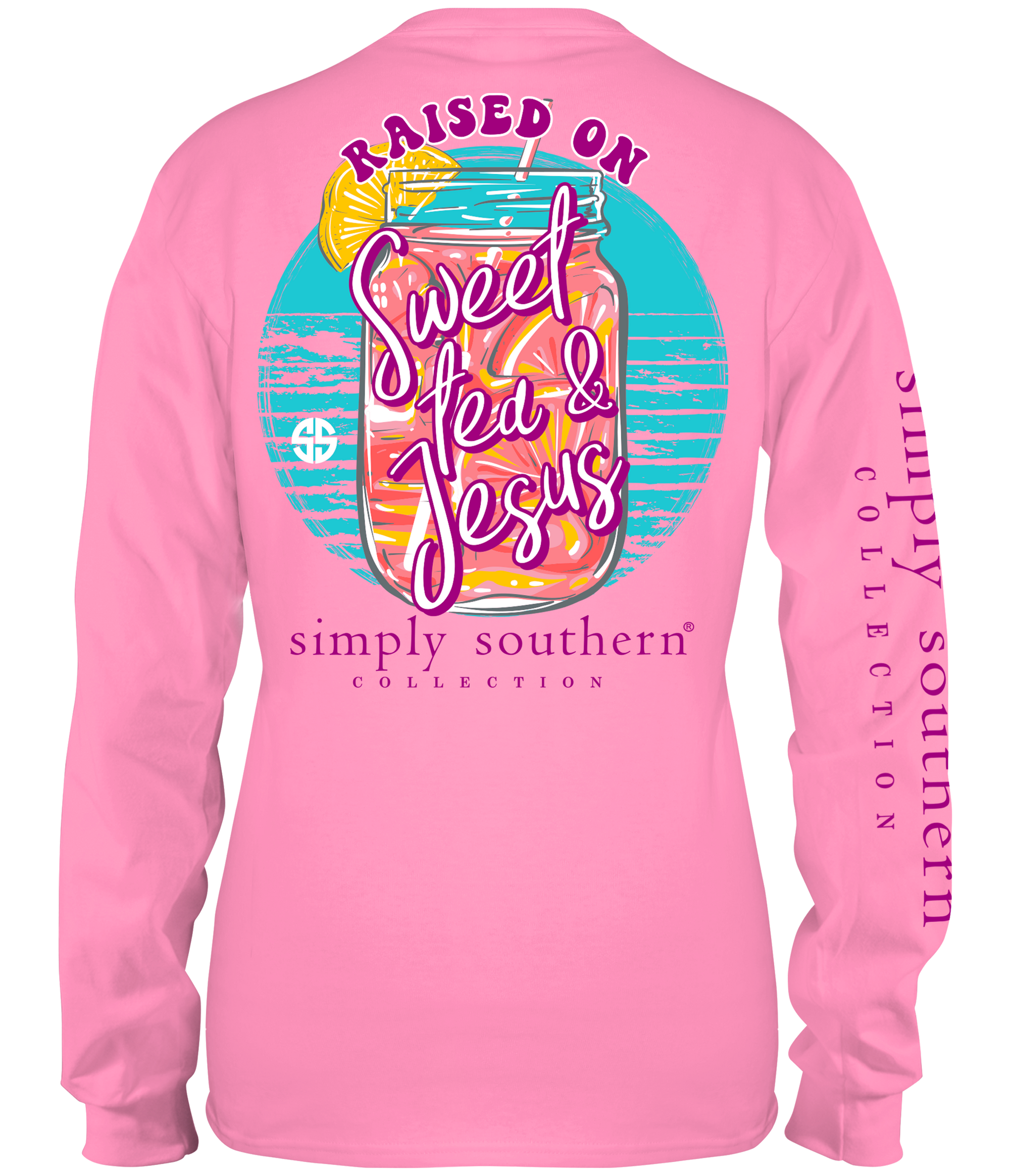 SALE Simply Southern Sweet Tea &amp; Jesus Long Sleeve T-Shirt