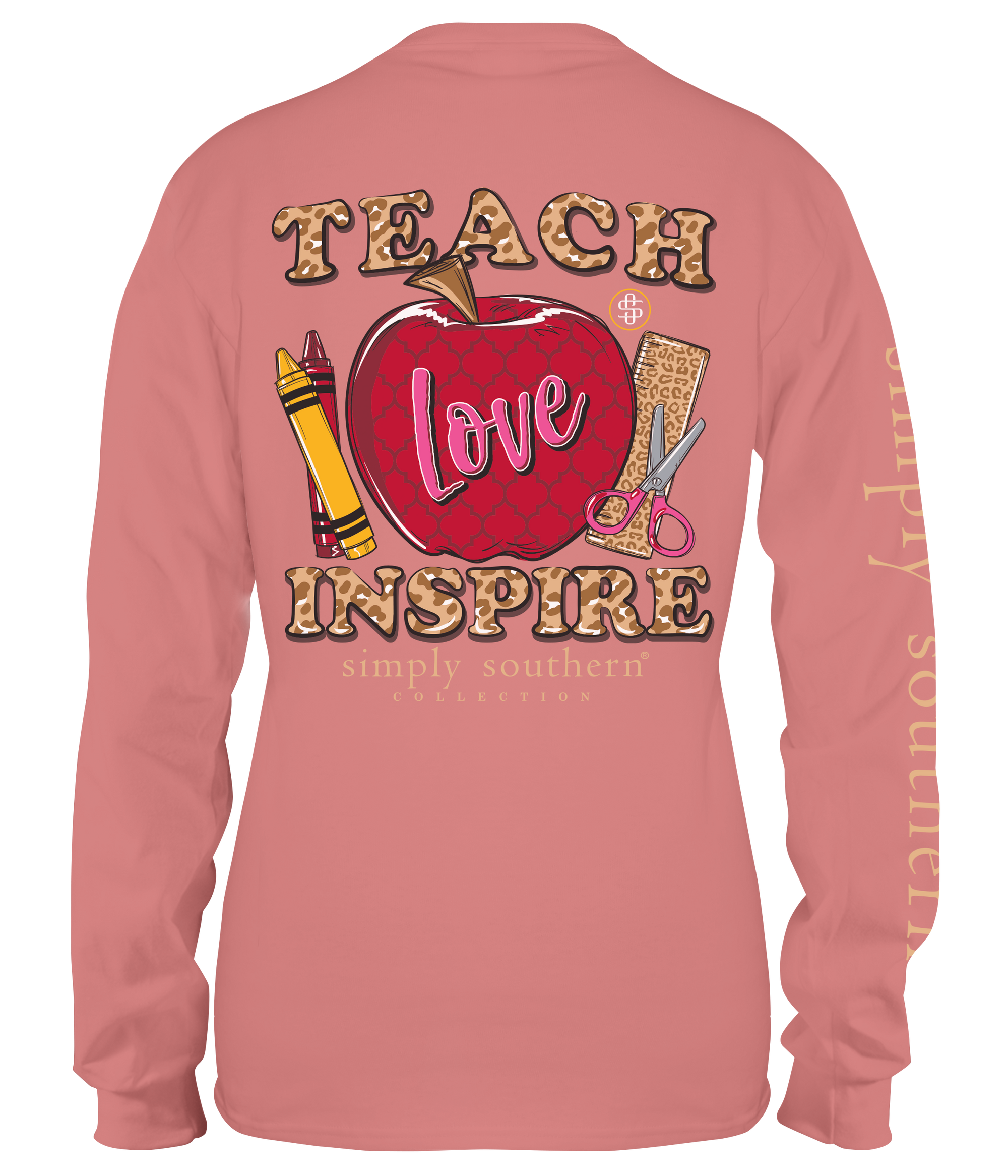 Simply Southern Teach Love Inspire Teacher Long Sleeve T-Shirt