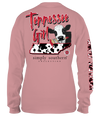 Simply Southern Tennessee Girl Cow Print Long Sleeve T-Shirt