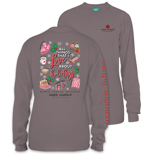 Simply Southern Preppy Love About The Holidays Long Sleeve T-Shirt