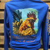 Backwoods Born &amp; Raised  Southern Rooster Unisex Bright Long Sleeve T Shirt - SimplyCuteTees