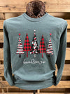 Southern Chics Believe Christmas Trees Comfort Colors Long Sleeve T-Shirt