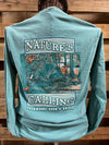 Backwoods Born &amp; Raised Nature&#39;s Calling Camping Comfort Colors Long Sleeve Unisex T Shirt