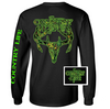 Country Life Outfitters Black &amp; Green Camo Realtree Deer Skull Head Hunt Vintage Unisex Long Sleeve Bright T Shirt - SimplyCuteTees