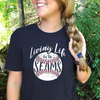 Sale Southernology Statement Baseball Life by the Seams Canvas T-Shirt