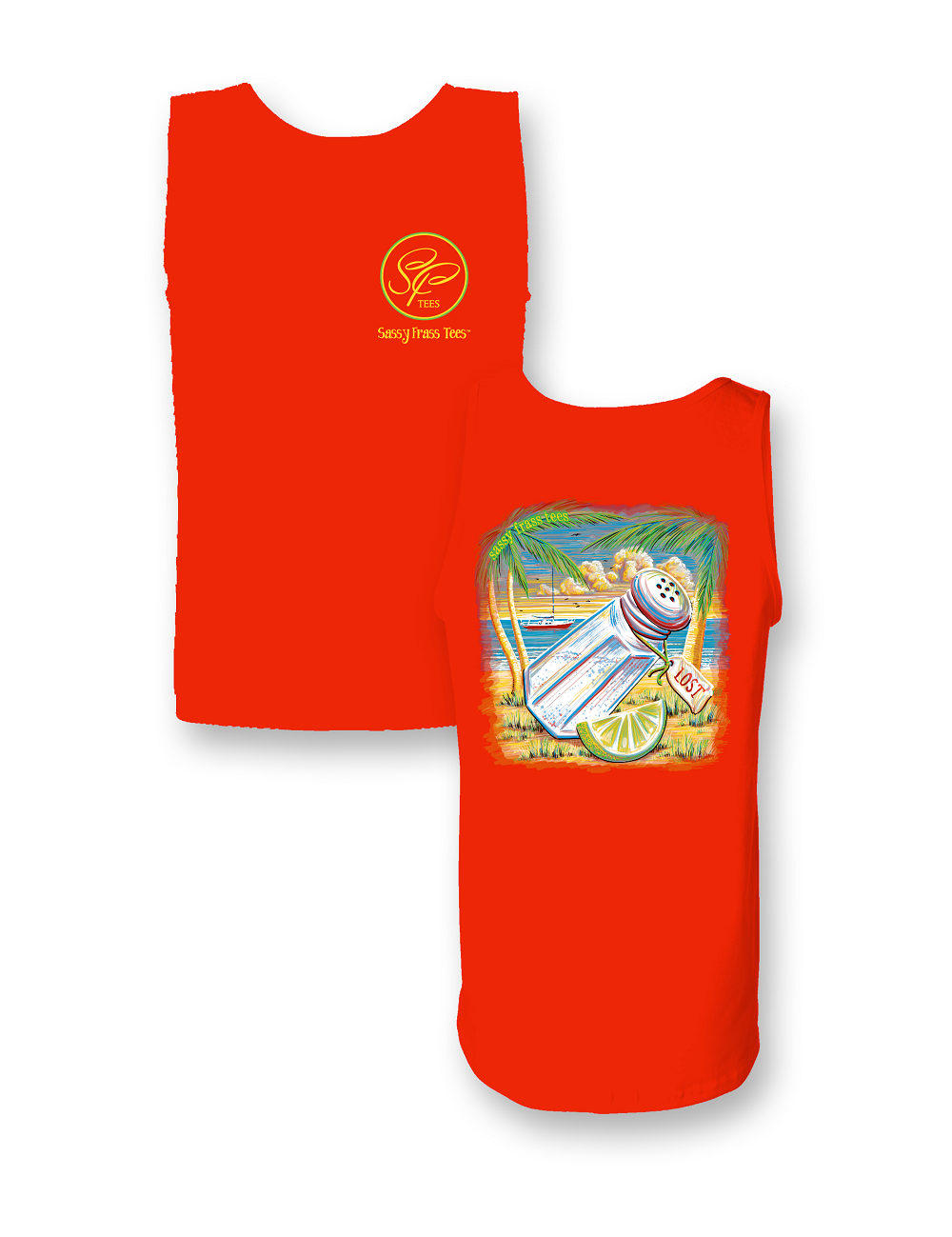 SALE Sassy Frass Lost Salt Lime Beach Comfort Colors Bright T Shirt Tank Top