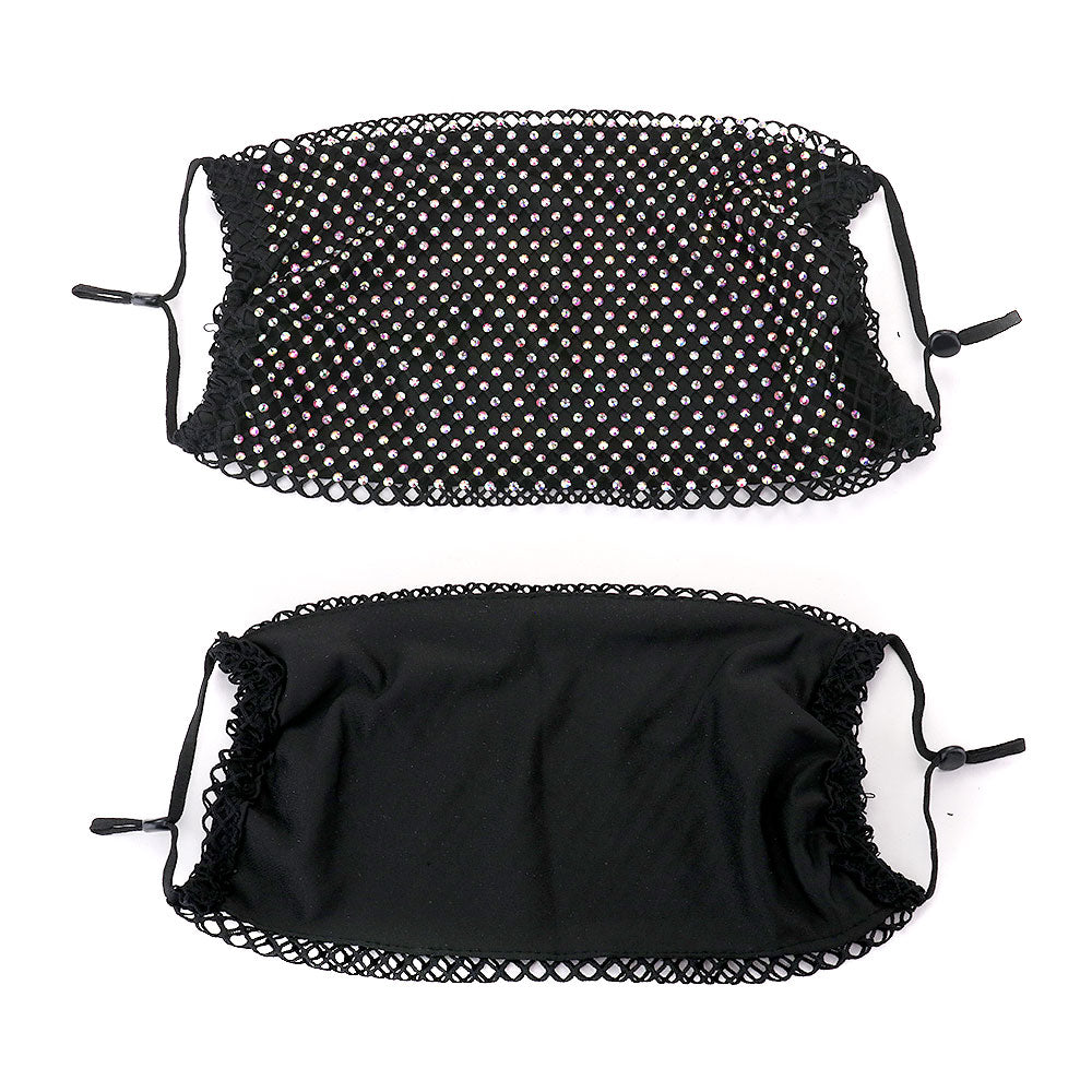 Rhinestone Rainbow Stripe Fashion Protective Mask