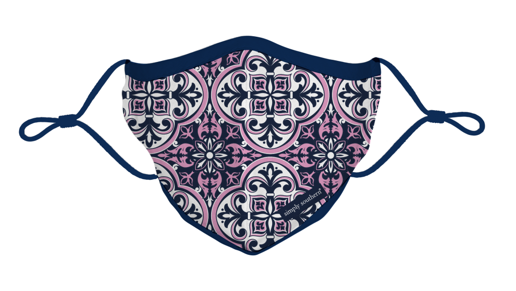 Simply Southern Preppy Damask Protective Mask