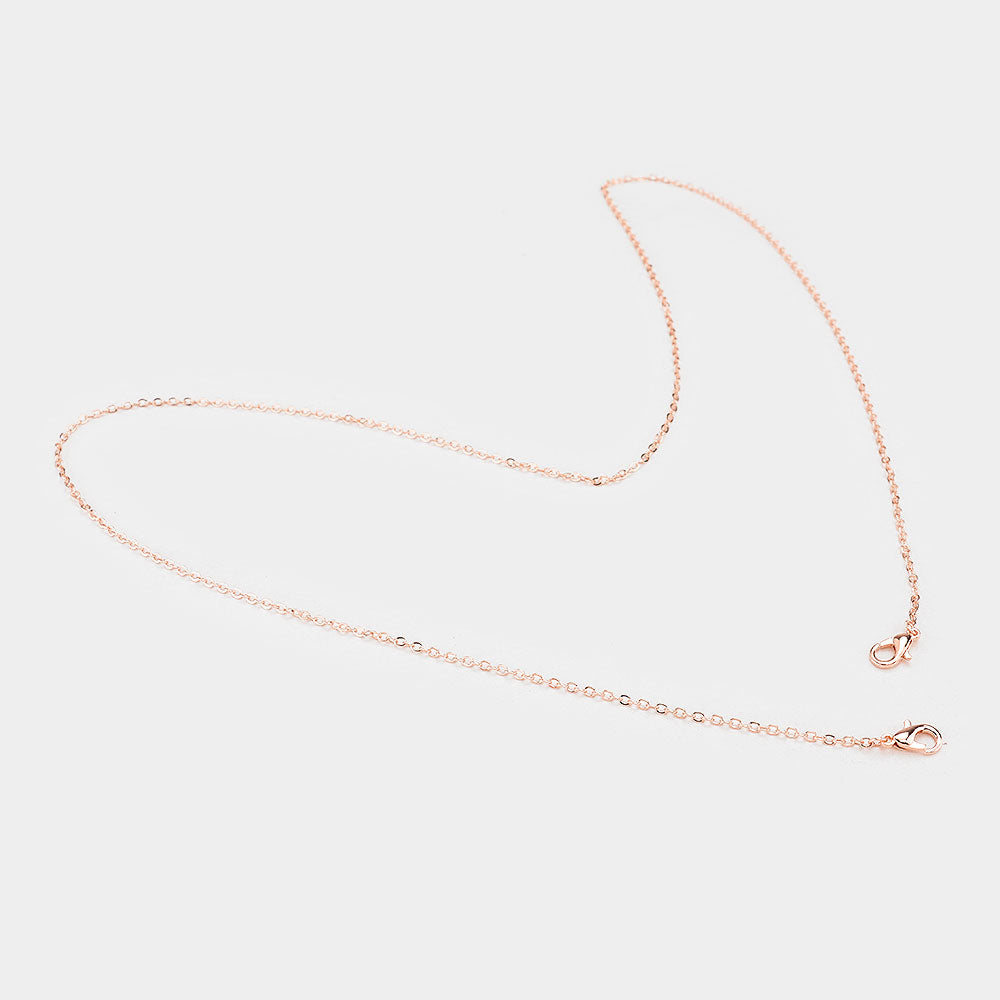 Rose Gold Basic Fashion Protective Mask Holder Chain