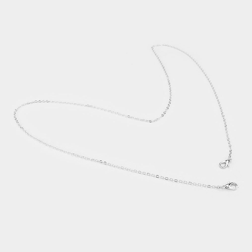 Silver Basic Fashion Protective Mask Holder Chain