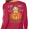 SALE Southern Attitude Preppy Pumpkin Puppy Fall Maroon Long Sleeve T-Shirt